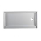 Emory and Bond EB4116032R Acylic Single Threshold 60" L X 32" W Shower Base in White with Three Sided Tile Flange and Right Hand Drain