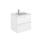 Emory and Bond EB551024W 24" L X 18" D Wall Mount Vanity Base with Two Drawers in White (Vanity Top Sold Separately)