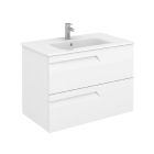 Emory and Bond EB551032W 32" L X 18" D Wall Mount Vanity Base with Two Drawers in White (Vanity Top Sold Separately)
