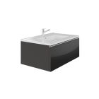 Emory and BondEB551132GR-WVT-PC Vota 32" W X 18" D, 1 Drawer Wall Mount Vanity with Polished Chrome Handle in Dark Gray