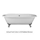 Emory & Bond EB70160ORB Universal Cast Iron 61" Double Roll Top Claw Foot Tub with Oil Rubbed Bronze Feet