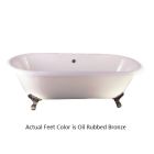 Emory & Bond EB70167ORB Universal Cast Iron 67" Double Roll Top Claw Foot Tub with Oil Rubbed Bronze Feet