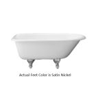 Emory & Bond EB70360SN Cast Iron Roll Top Soaking Claw Foot Tub with Satin Nickel Feet