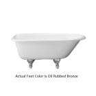 Emory & Bond EB70360RB Cast Iron Roll Top Soaking Claw Foot Tub with Oil Rubbed Bronze Feet