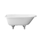 Emory & Bond EB70360PC Cast Iron Roll Top Soaking Claw Foot Tub with Chrome Feet
