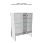 Emory and Bond EBD24324 23-3/8" W X 31-3/8" H X 3.9" D, Frameless Mirror Medicine Cabinet with 3 Shelves, 4 Hinges, Double Door