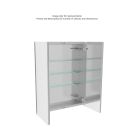 Emory and Bond EBD30324 Mirrored Medicine Cabinet with Double Sided Mirror, 30" W x 32" H x 4" D, 3 Shelves, 4 Hinges, Double Door