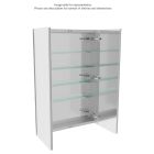 Emory and Bond EBD30384 29-3/8" W X 37-3/8" H X 3.9" D, Frameless Mirror Medicine Cabinet with 8 Shelves, 6 Hinges, Double Door