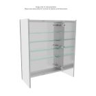 Emory and Bond EBD36324 Mirrored Medicine Cabinet with Double Sided Mirror, 36" W x 32" H x 4" D, 4 Shelves, 4 Hinges, Double Door