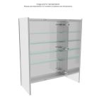 Emory and Bond EBD36384 35-3/8" W X 37-3/8" H X 3.9" D, Frameless Mirror Medicine Cabinet with 8 Shelves, 6 Hinges, Double Door