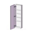 Emory and Bond EBS1238-4 12" W X  38" H X 4.6" D Surface/Recessed Mount Frameless Mirrored Medicine Cabinet with Single Door Left or Right Reversible
