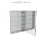 Emory and Bond EBS18324 17-3/8" W X 31-3/8" H X 3.9" D, Reversible, Frameless Mirror Medicine Cabinet with 3 Shelves, 2 Hinges, Single Door
