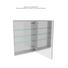 Emory and Bond EBS24324 Mirrored Medicine Cabinet with Double Sided Mirror, 24" W x 32" H x 4" D, 6 Shelves, 4 Hinges, Single Door