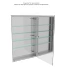 Emory and Bond EBS24384 23-3/8" W X 37-3/8" H X 3.9" D, Reversible, Frameless Mirror Medicine Cabinet with 4 Shelves, 3 Hinges, Single Door