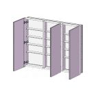 Emory and Bond EBT48384 48" W X 38" H X 4.6" D Surface/Recessed Mount Frameless Mirrored Medicine Cabinet with Triple Slow Close Door Dampers