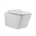 Emory and Bond EBWH007 Dual Flush Elongated Wall-Hung Toilet Bowl in White (Seat Sold Separately)