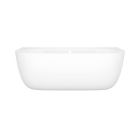 Rohl ELD-N-SW-OF Victoria + Albert Eldon 68-7/8" X 33-1/2" Freestanding Soaking Bathtub in Volcanic Limestone with Overflow Hole in Gloss White