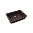 Elkay ELGUAD2519PDMC0 Quartz Classic Single Bowl Undermount ADA Kitchen Sink with Perfect Drain® in Mocha