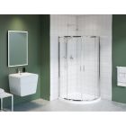 Fleurco FAX364-11-40-72 Capri Arc 4 36" W X 72" H  Curved Glass Sliding Door with 5/32" Clear Glass in Chrome