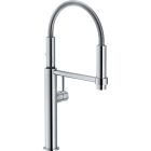 Franke FF4400 Pescara 18-1/8" H Semi-Pro Single Hole Deck Mounted Pull Down Kitchen Faucet in Polished Chrome