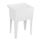 Fiat FL1 100 23" L X 21-1/2" W X 36-3/16" H Molded Stone Laundry Tub with Legs in White