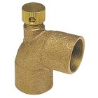 Cast Copper Vent Elbow 90 w/ Cap C x C 1"