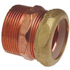 DWV Wrot Copper Trap Adapter M x SJ 1 1/2"
