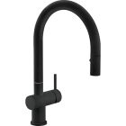 Franke FF3920 Active-NEO 1.75 GPM Deck Mounted Single Handle Pull Out Kitchen Faucet in Matte Black