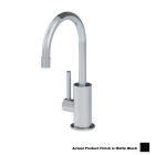 Franke LB16120 Pescara 0.5 GPM Deck Mounted Single Handle Little Butler Hot Water Filtered Kitchen Faucet in Matte Black (Tank Sold Separately)