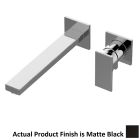 Graff G-11236-LM55W-MBK Incanto 1.2 GPM Wall Mounted Bathroom Sink Faucet with Single Handle in Matte Black
