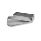 Gray Metal 10X4X7-112R 10" X 4" End Register Boot - Center with 7" Collar