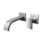 Graff G-1835-LM36W-PC Sade 1.2 GPM 2 Hole Wall Mounted 2-3/4" Widespread Bathroom Faucet with 7-1/2" Spout Reach in Polished Chrome (Rough Sold Separately)