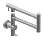 Graff G-4910-LM41P-BNI M.E. 25 1.8 GPM Wall Mounted Single Hole Pot Filler in Brushed Nickel