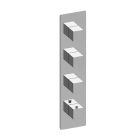 Graff G-8059-SH/SH1-PC-T Incanto M-Series Square 4-Hole Thermostatic Trim Plate with Four Handles in Polished Chrome
