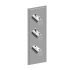 Graff G-8082H-RH0-PC-T M-Series Horizontal Thermostatic Valve Trim with Three Handles in Polished Chrome (Rough Sold Separately)