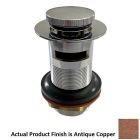 DaVinci GEN195ACO Manual Twist Washbasin Turn Drain with Overflow in Antique Copper