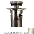 DaVinci BF11041 Manual Twist Washbasin Turn Drain with Overflow in Satin Nickel
