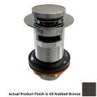DaVinci GEN195ORB Manual Twist Washbasin Turn Drain with Overflow in Oil Rubbed Bronze