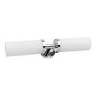 Ginger 4682/SN Kubic Double Light, Plain 3.2 Inch Rosette In Satin Nickel