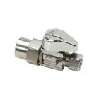 Granite GR12QT Brass Supply Straight Stop Valve, Quarter Turn, 1/2" NPT Female x 3/8" OD