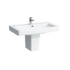 Laufen H813965000109U Pro S 34" L X 19" W X 7" H Rectangular Wall Mounted Bathroom Sink with Overflow in White