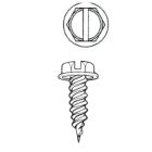 Bugler S4760 Hex Head Slotted Screws 10" x 1/2" (Box of 500)