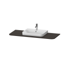 Duravit HP031KM6969 Happy D.2 Plus 51-1/8" L X 21-5/8" W Center Console One Sink Cut-Out in Brushed Walnut