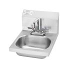 Krowne HS-18-LF 14" W Hand Sink Less Faucet with 4" Center Deck Faucet Holes in Stainless Steel