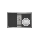 Julien IHST-US-321910-G Prostation 32" W X 19" H X 10" D Undermount Reveal Single Bowl Workstation Kitchen Sink with Accessories in Stainless Steel, Brushed 