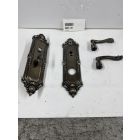 Baldwin 6961.151 Outside Entrance Trim Only in Antique Nickel (Mortise Lock Sold Separately)
