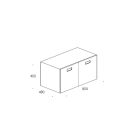 Rapsel INFB A90 35" X 1.05" Two Door Cabinet in White