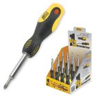 6 in 1 Screwdriver Rubber Grip with Triangular Handle Ivy Classic Industries 17064