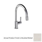 Lefroy Brooks K1-3400-BN Kafka Single Hole Deck Mounted Kitchen Mixer with Lever Handle and Pull-Out Hose in Brushed Nickel