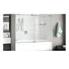 Fleurco K2057-11-40L K2 57" to 60" W X 66" H Tub Sliding Door and Fixed Panel in Polished Stainless Steel